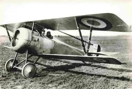 AK / Ansichtskarte  Flugzeuge Zivil Transfusine France Nieuport 17