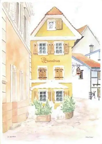 AK / Ansichtskarte  MULHOUSE Muehlhausen 68 Alsace Burahus Taverne aux Traditions Alsaciennes Michel Colbert Peinture Kuenstlerkarte