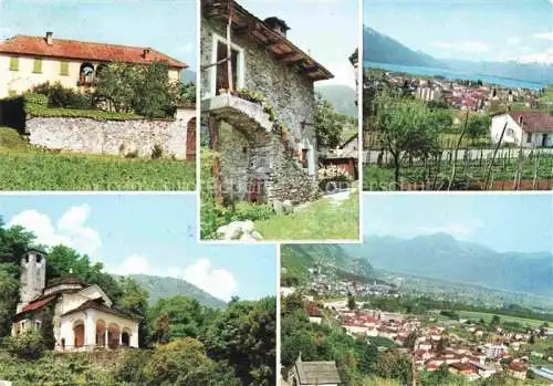 AK / Ansichtskarte  Tenero Locarno Lago Maggiore TI Teilansichten Kirche Panorama Alpen