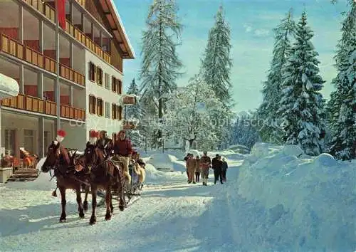 AK / Ansichtskarte  Waldhaus Flims GR Schlittenfahrt