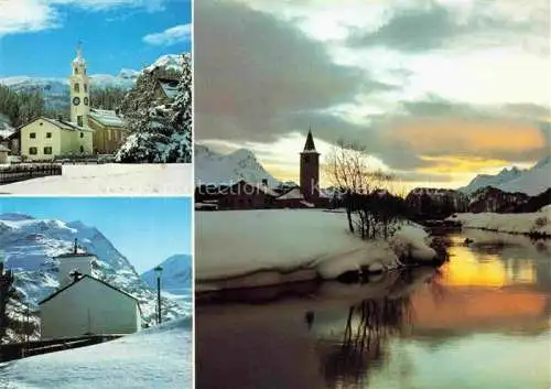 AK / Ansichtskarte  Sils Baselgia Engadin Maloja GR Kirche Sils-Baselgia Kirche Sils-Maria Kirche Fex Winterzauber im Engadin