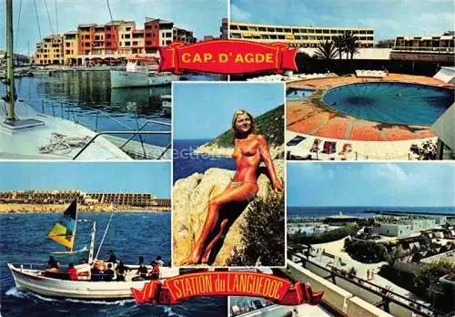 AK / Ansichtskarte  Le Cap d-Agde-sur-Mer 34  Port Nature Héliopolis et Port Ambone Badenixe