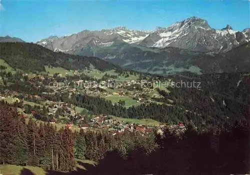 AK / Ansichtskarte  Villars  Chesieres VD Vue générale au fond le Grand Muveran