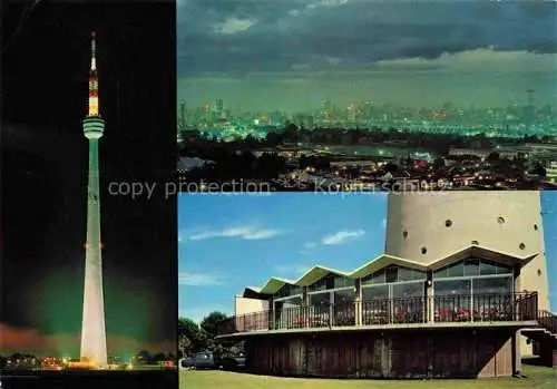 AK / Ansichtskarte  JOHANNESBURG  Gauteng Southafrica RSA Tower on Brixton Hill Johannesburg at night FM toring op Brixtonheuwel Tower Restaurant Uitsigt in die sand ooer Johannesburg