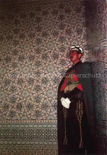 AK / Ansichtskarte  RABAT  Maroc Garde de l'Interieur du Mausolee de Sa Maeste Mohammed V