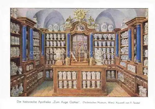 AK / Ansichtskarte  WIEN AT Die historische Apotheke Zum Auge Gottes Aquarell