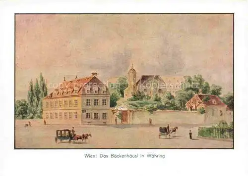 AK / Ansichtskarte  WIEN AT Das Baeckenhaeusl in Waehring Aquarell