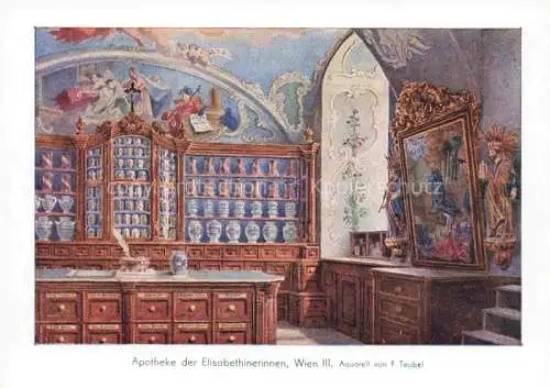 AK / Ansichtskarte  WIEN AT Apotheke der Elisabethinerinnen Wien III Aquarell