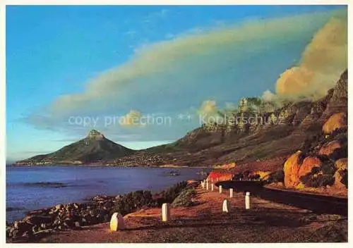 AK / Ansichtskarte  Cape Peninsula Southafrica RSA The marine Drive at Oudekraal looking back to Camps Bay and Table Mountain