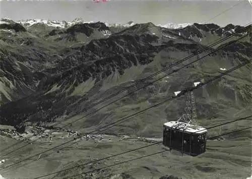 AK / Ansichtskarte  Seilbahn Cable-Car Telepherique Arosa Weisshorn Hintergrund Fiz Kesch 