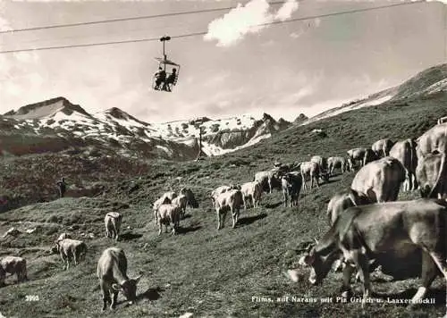 AK / Ansichtskarte  Sessellift Chairlift Telesiege Kuehe Films auf Naraus Piz Grisch Laaxerstoeckli