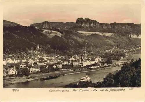 AK / Ansichtskarte  Foto Hahn Nr. Elbsandsteingebirge Bad Schandau Elbe Schrammsteine Dresden