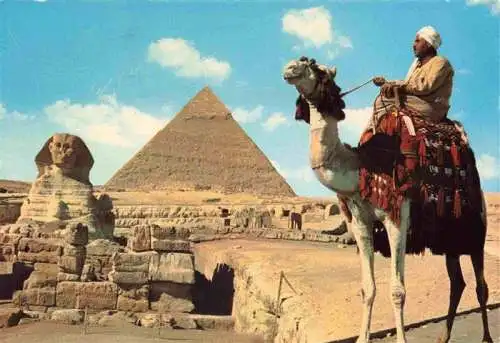 AK / Ansichtskarte  Kamele  Camel Chameau-- Tourist Guide Sphnix Giza Egypt Ahram Pyramiden