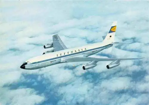 AK / Ansichtskarte  Flugzeuge Zivil Lufthansa Boeing Jet 707 Germany 