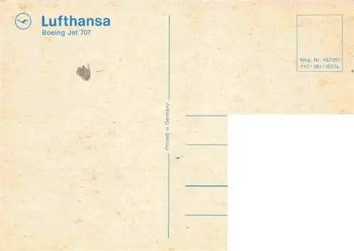 AK / Ansichtskarte  Flugzeuge Zivil Lufthansa Boeing Jet 707 Germany 