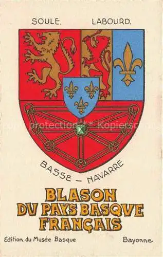 AK / Ansichtskarte  Bayonne 64 Pyrenees-Atlantiques Blason du Pays Basque Francais Wappen