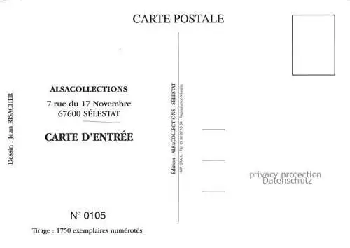 AK / Ansichtskarte  Selestat Schlettstadt 67 Bas-Rhin 11e Salon Alsacollection 2000 Cosec de l'Ill Kuenstlerkarte