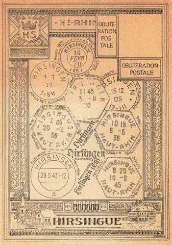AK / Ansichtskarte  Hirsingue Altkirch 68 Haut-Rhin Oblitération Postale