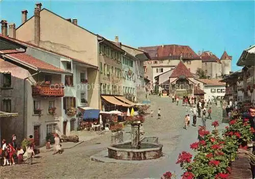 AK / Ansichtskarte  Gruyeres  Gruyere Greyerz FR Au centre