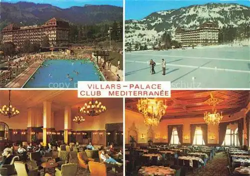 AK / Ansichtskarte  Villars  Chesieres VD Palace Club Mediterranée Restaurants Freibad Eislaufbahn