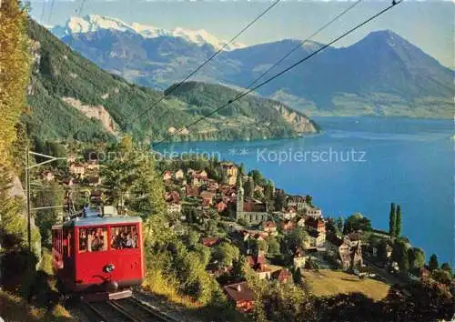 AK / Ansichtskarte  Vitznau Witznau Vierwaldstaettersee LU Panorama Rigi-Bahn und Nidwaldner Alpen