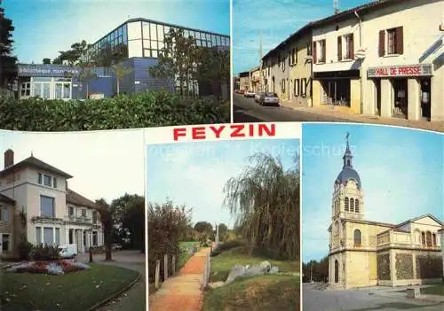 AK / Ansichtskarte  Feyzin 69 Rhone Bibliothèque Halle de Presse Eglise Park Hôtel