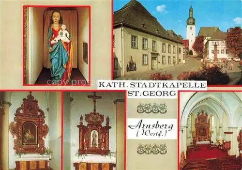 AK / Ansichtskarte  Arnsberg  Westfalen Ortszentrum Katholische Stadtkapelle St. Georg Innenansichten Madonna