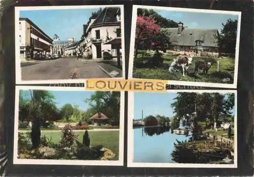 AK / Ansichtskarte  Louviers Andelys 27 Eure Cathédrale Rue Maréchal Foch Jardin Public Bords de l'Eure