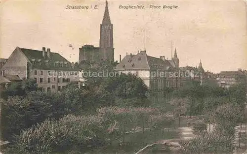 AK / Ansichtskarte  Strassburg  Strasbourg 67 Bas-Rhin Broglieplatz Place Broglie Eglise