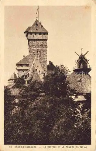 AK / Ansichtskarte  Haut-Koenigsbourg Hohkoenigsburg Orschwiller 67 Bas-Rhin Le beffroi et le moulin