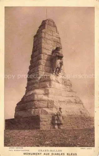 AK / Ansichtskarte  Grand-Ballon 68 Alsace Vosges Monument aux Diables Bleus Denkmal