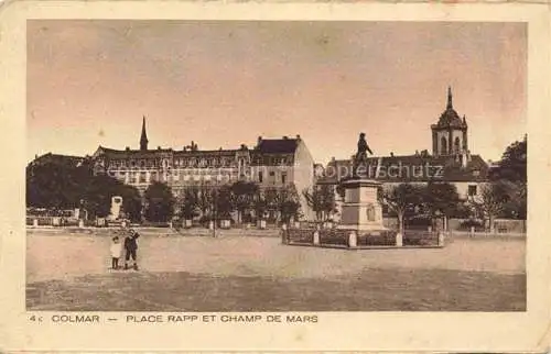 AK / Ansichtskarte  COLMAR 68 Haut-Rhin Place Rapp et Champ de Mars Monument