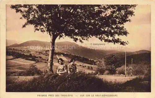 AK / Ansichtskarte  Trois-Epis Drei-aehren 68 Haut-Rhin Paysage vue sur le Haut-Koenigsbourg