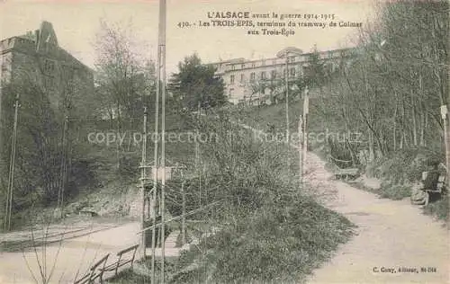 AK / Ansichtskarte  Trois-Epis Drei-aehren 68 Haut-Rhin Terminus du tramway de Colmar aux Trois-Epis