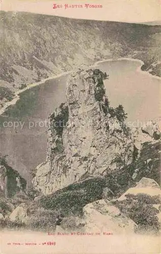 AK / Ansichtskarte  Lac Blanc Haut-Rhin Weisser See Orbey 68 Haut-Rhin Vue générale et Château du Hans