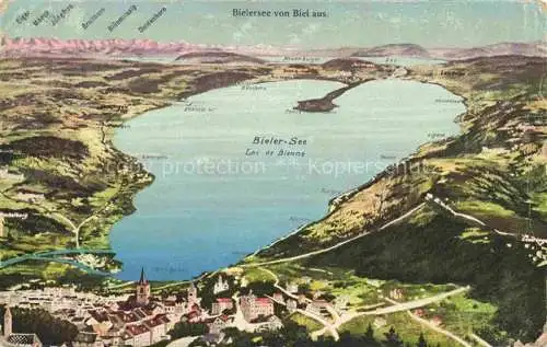 AK / Ansichtskarte  Bielersee Lac de Bienne BE und Umgebung aus der Vogelperspektive