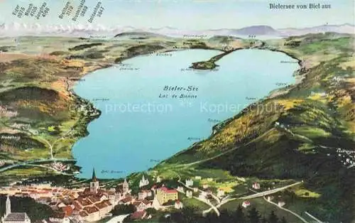 AK / Ansichtskarte  Bielersee Lac de Bienne BE und Umgebung aus der Vogelperspektive