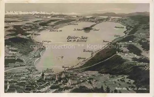 AK / Ansichtskarte  Bielersee Lac de Bienne BE und Umgebung aus der Vogelperspektive