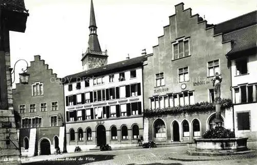 AK / Ansichtskarte  Biel Bienne BE Rathaus Brunne Hôtel de Ville Fontaine