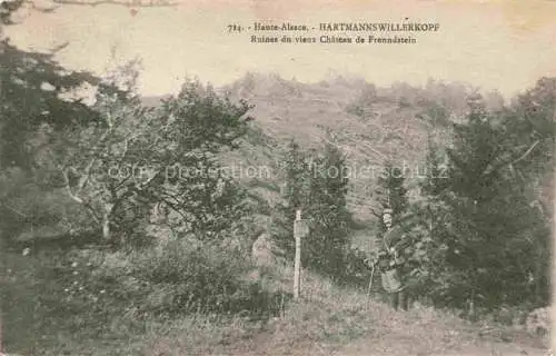 AK / Ansichtskarte  Hartmannswillerkopf Hartmannsweilerkopf 68 Haut-Rhin Ruines du vieux Château de Frenndstein