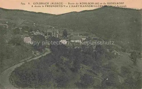 AK / Ansichtskarte  Goldbach Goldbach-Altenbach Thann 68 Haut-Rhin Route du Kohlschlag et du Sudelkopf à droite le Freundstein et l'Hartmannswillerkopf