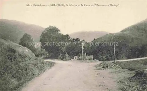 AK / Ansichtskarte  Goldbach Goldbach-Altenbach Thann 68 Haut-Rhin Le calvaire et la Route de l'Hartmannswillerkopf