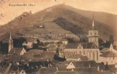 AK / Ansichtskarte  Rappoltsweiler Ribeauville 68 Elsass Haut-Rhin Vue d'ensemble et l'église