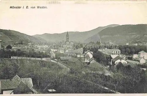 AK / Ansichtskarte  Muenster  Elsass Munster 68 Alsace Haut-Rhin Panorama Blick von Westen