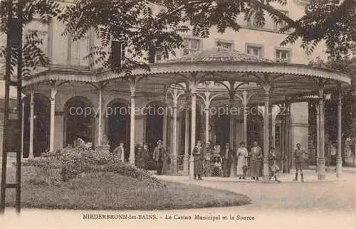 AK / Ansichtskarte  Niederbronn-les-Bains Bad Niederbronn 67 Bas-Rhin Casino Municipal et la Source