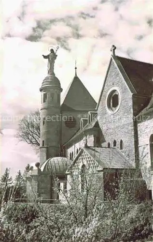 AK / Ansichtskarte  Mont-Ste-Odile Mont-Sainte-Odile 67 Alsace Eglise Statue Sainte Odile