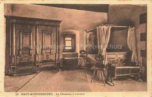 AK / Ansichtskarte  Haut-Koenigsbourg Hohkoenigsburg Orschwiller 67 Bas-Rhin La chambre à coucher