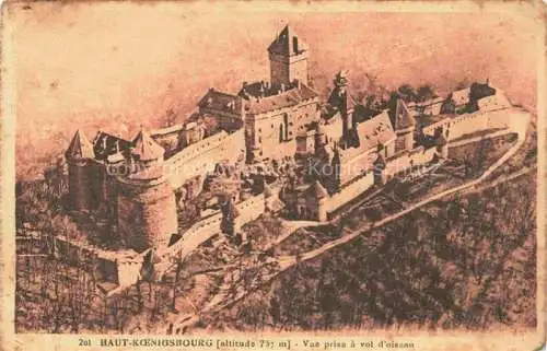 AK / Ansichtskarte  Haut-Koenigsbourg Hohkoenigsburg Orschwiller 67 Bas-Rhin Vue prise à vol d'oiseau