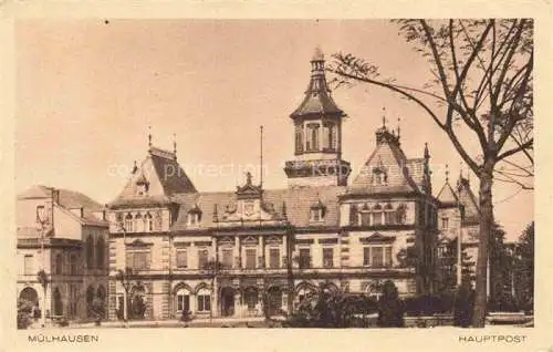 AK / Ansichtskarte  Muelhausen Elsass Hauptpost