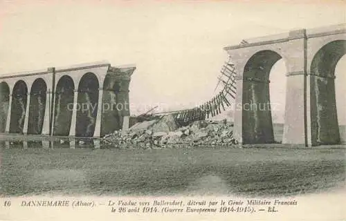 AK / Ansichtskarte  DANNEMARIE  Dammerkirch Alsace 68 Haut-Rhin Grande Guerre 1914-16 Viaduc détruit Truemmer 1. Weltkrieg